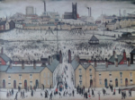lowry signed print, britain at play