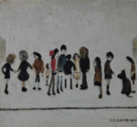 lowry signed prints, group of children