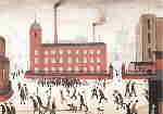 lowry signed prints, mill scene