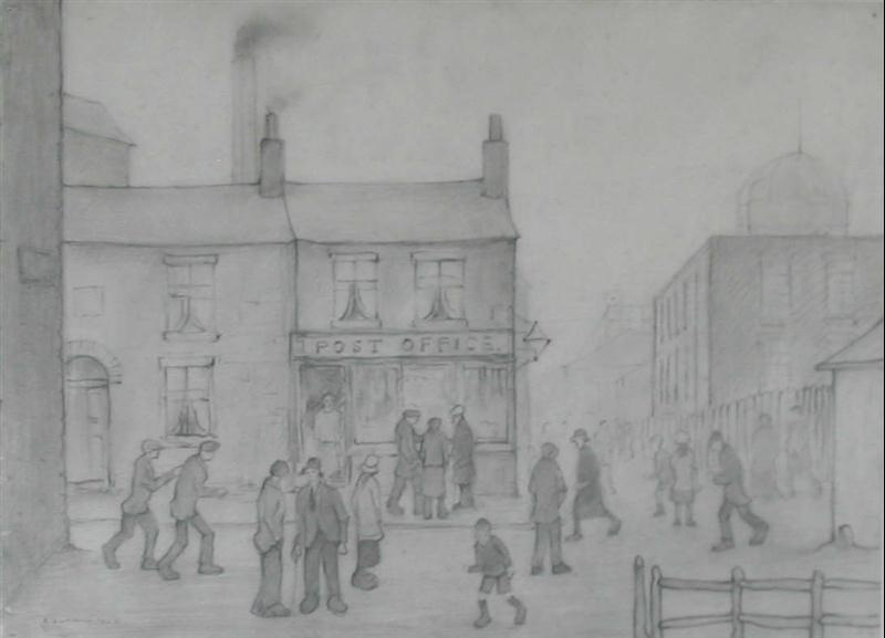 LSLowry Lowry the cart print signed