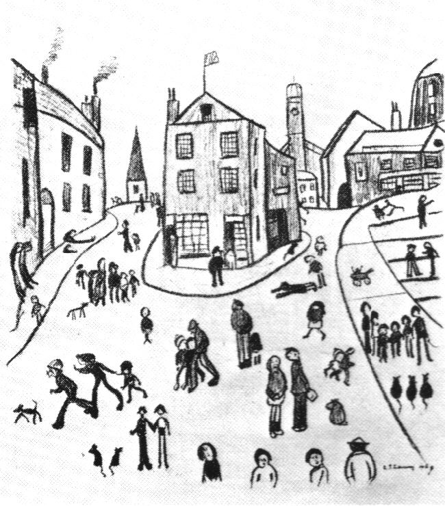 LS Lowry Sketches Rediscovered in an Art Teachers Folder in Lincolnshire   Barnebys Magazine